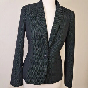 Tommy Hilfiger micro polka-dot single breast blazer SZ  6